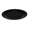 Set plato 25cm 6 piezas porcelana negra Eclipse