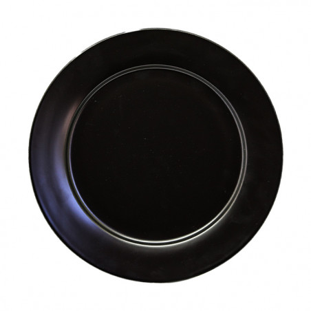 Set plato 25cm 6 piezas porcelana negra Eclipse