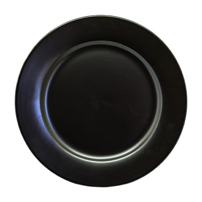 Set plato 23cm 6 piezas porcelana negra Eclipse