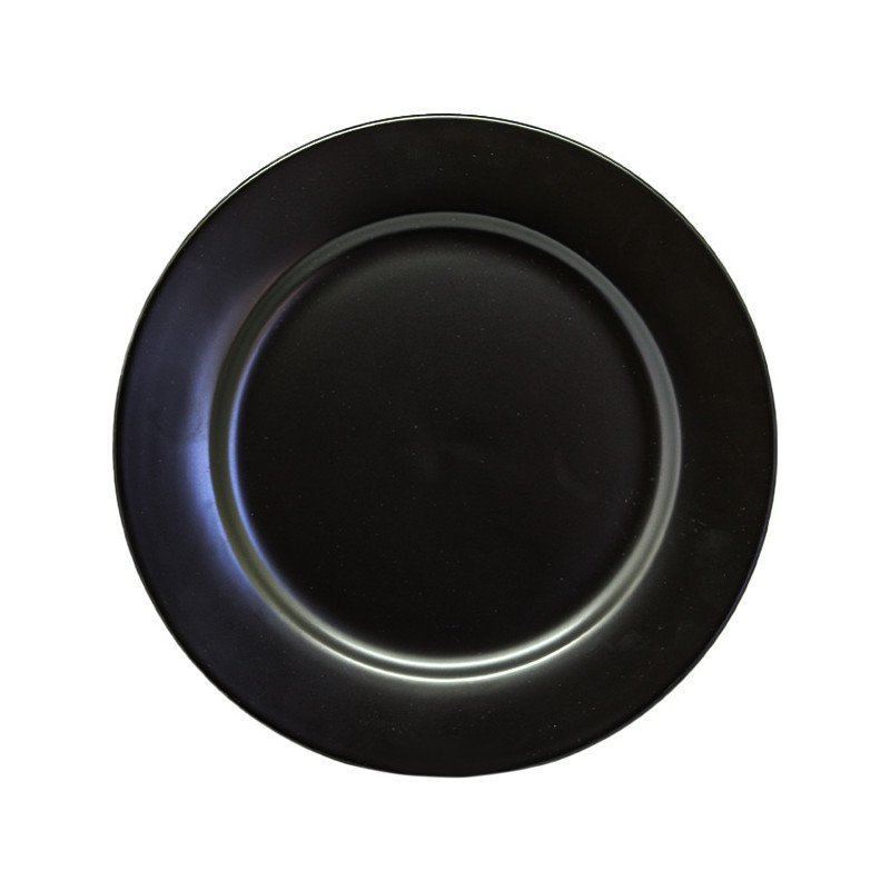 Set plato 23cm 6 piezas porcelana negra Eclipse