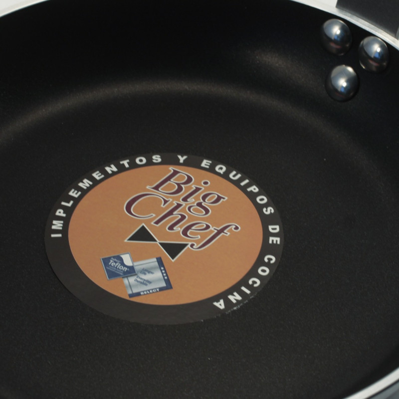 Sarten Ø24X4Cm Alum 4Mm Teflon Big Chef