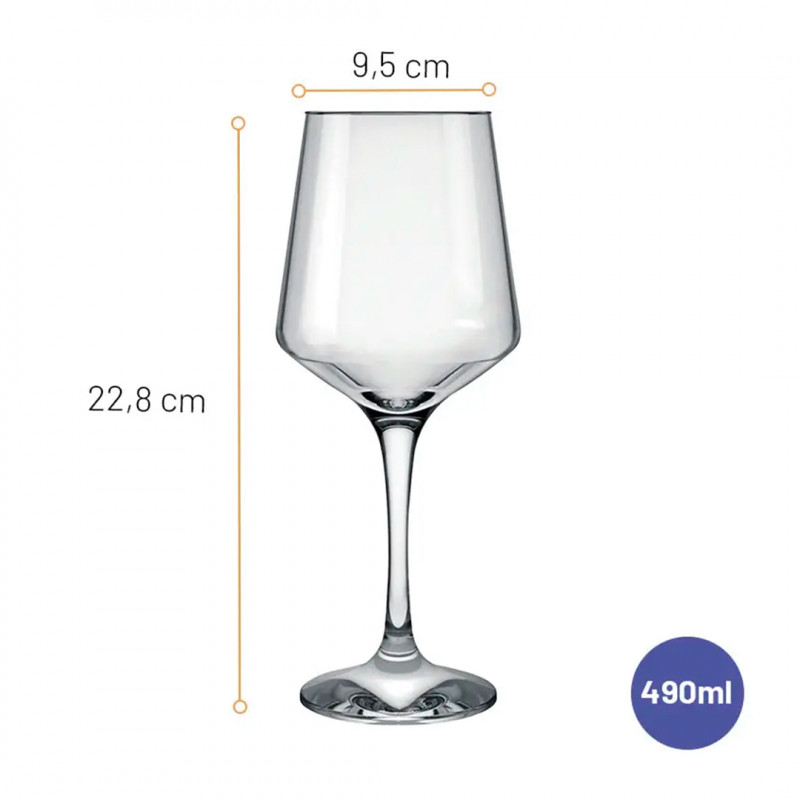 Set copas agua 490ml Brunello 12 unidades