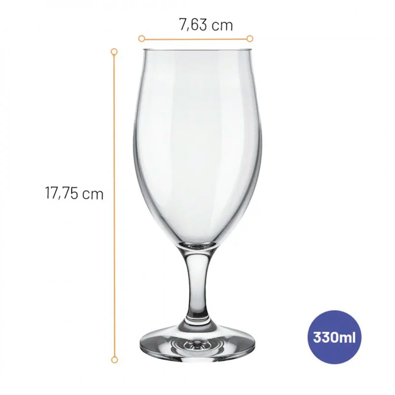 Set copas cerveza 330ml Windsor 12 unidades