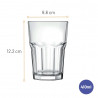 Set vasos bebida 410ml Bristol 12 unidades