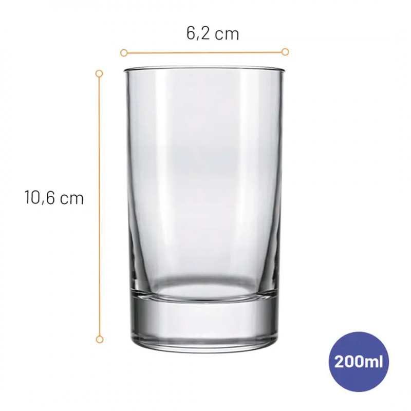 Set vasos bebida 200ml Atol 12 unidades