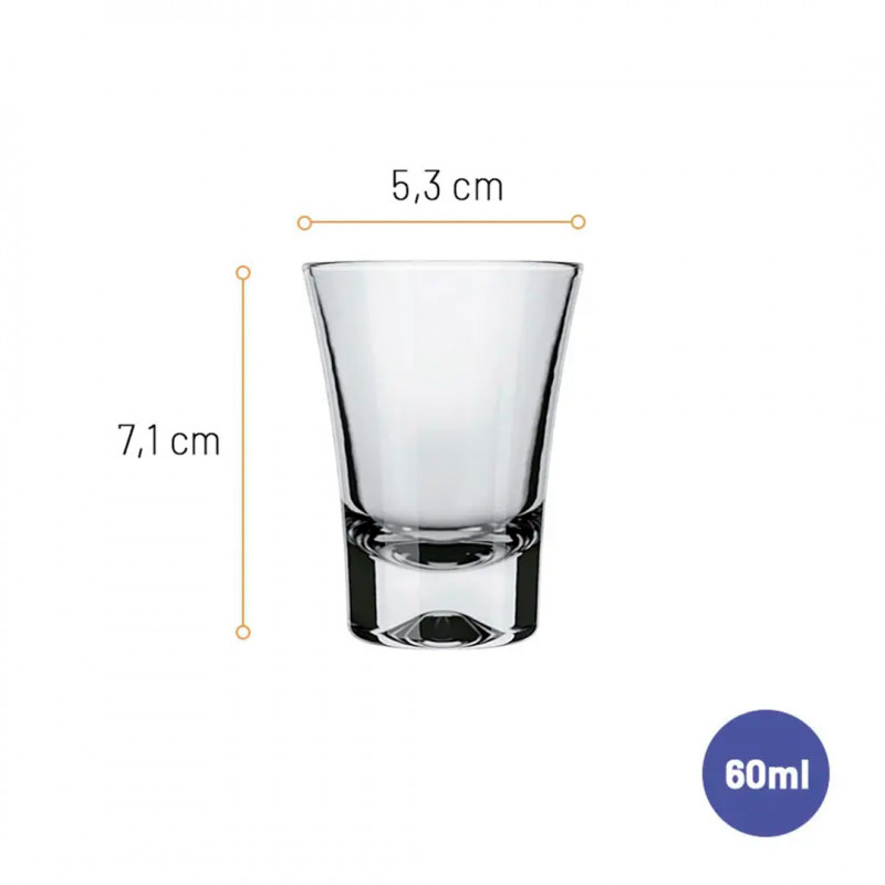 Set vasos licor 60ml Olé 24 unidades