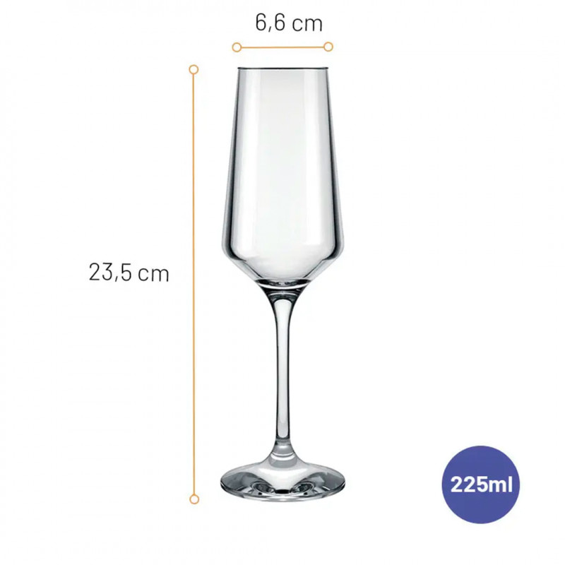 Set copas espumante 200ml Brunello 12 unidades