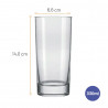 Set vasos bebida 320ml Atol 12 unidades
