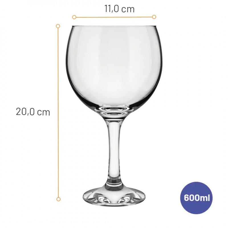 Set copas cocktail 600ml Gin 6 unidades