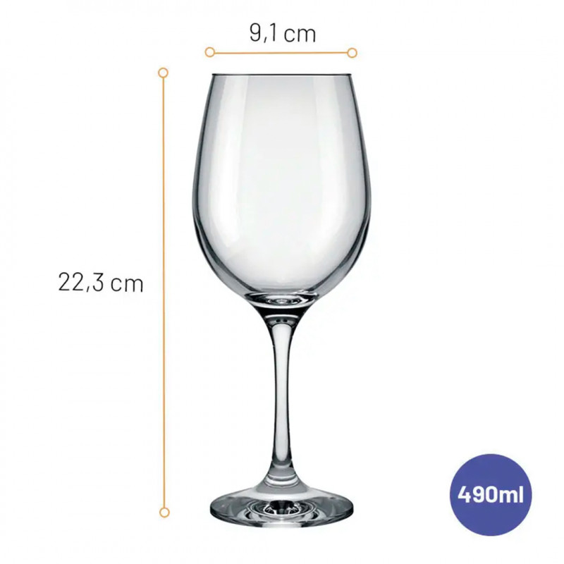 Set copas agua 490ml Barone 6 unidades