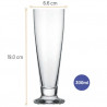 Set 12 vaso cerveza vidrio Tulipa 300ml Nadir