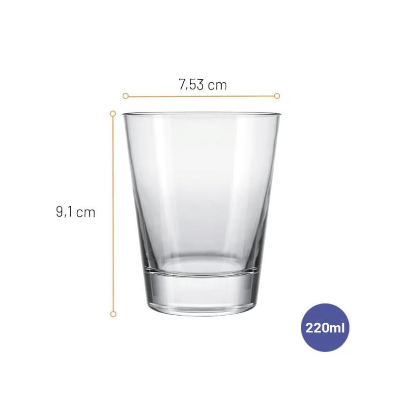 Set vasos bebida 220ml Caldereta 12 unidades