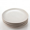 Set 6 plato porcelana marfil 27cm Terra
