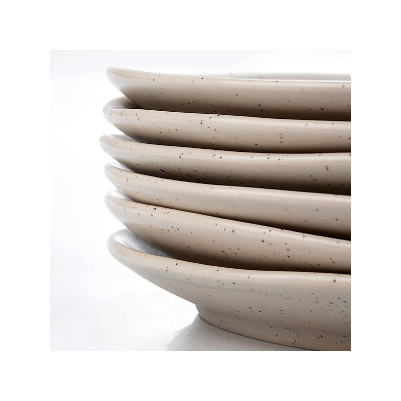 Set 6 plato porcelana marfil 27cm Terra