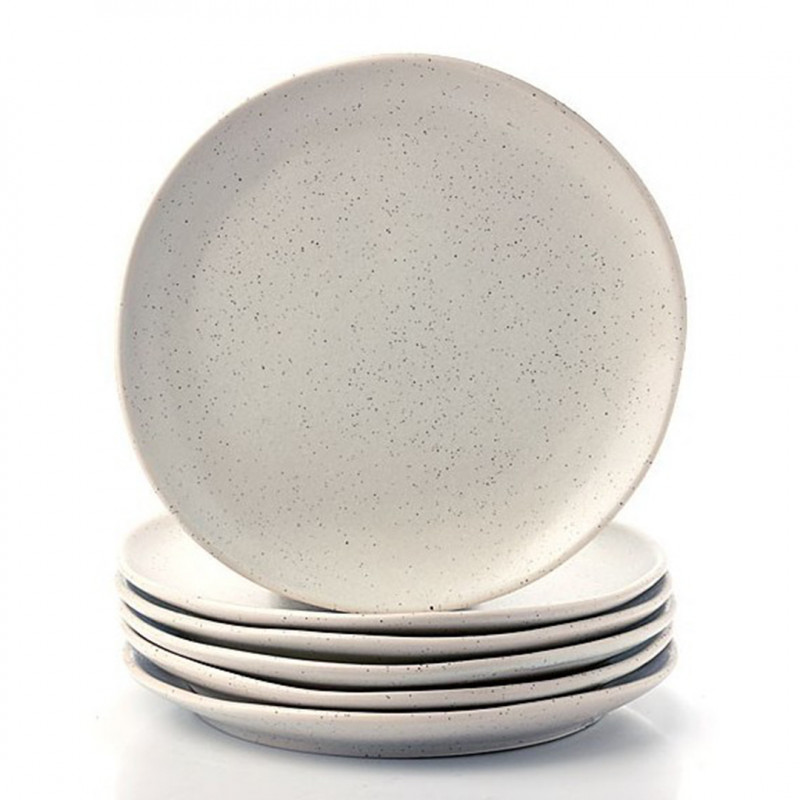 Set 6 plato porcelana marfil 27cm Terra