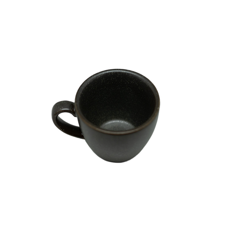 Set 6 taza café 100ml porcelana Terra grafito
