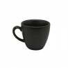 Set 6 taza café 100ml porcelana Terra grafito