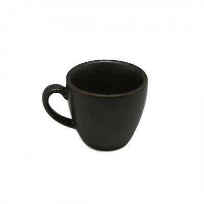 Set 6 taza café 100ml porcelana Terra grafito