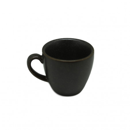 Set 6 taza café 100ml porcelana Terra grafito