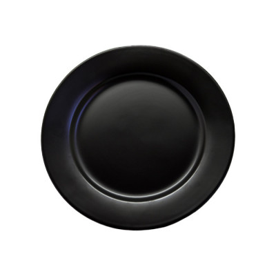 Set plato 20cm 6 piezas porcelana negra Eclipse