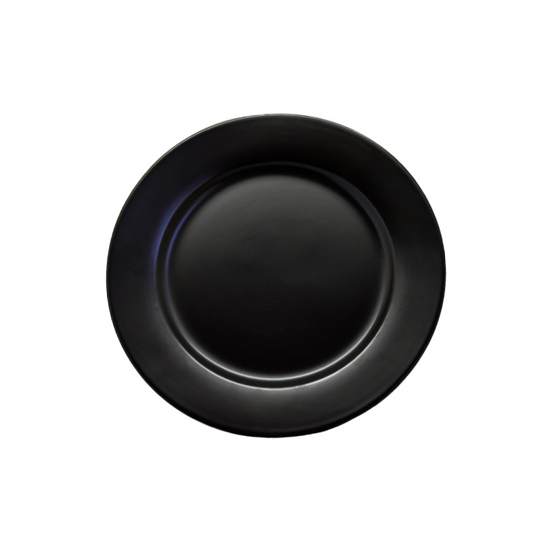 Set plato 20cm 6 piezas porcelana negra Eclipse