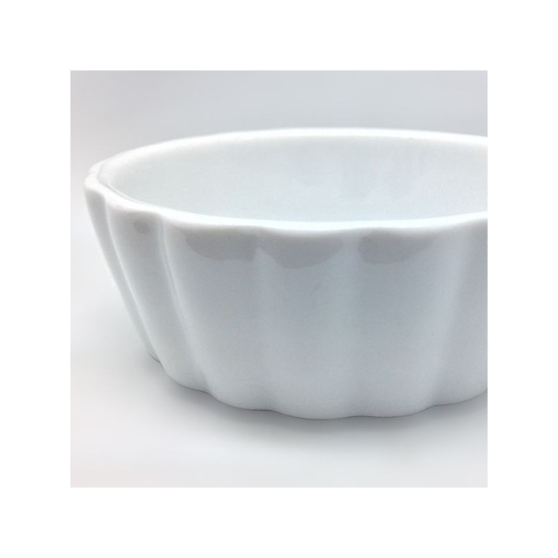 Set 6 pocillo acanalado 8x3cm porcelana Hotel