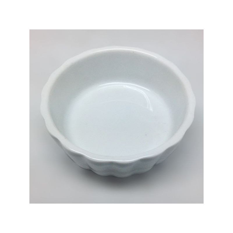 Set 6 pocillo acanalado 8x3cm porcelana Hotel