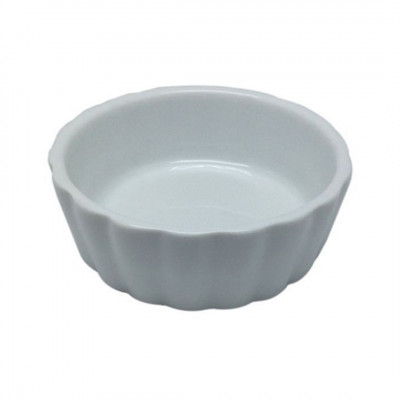 Set 6 pocillo acanalado 8x3cm porcelana Hotel