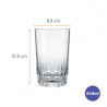 Set vasos bebida 240ml Vegas 24 unidades