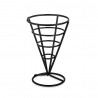 CONO PAPAS FRITAS METAL NEGRO Ø100X154MM FFH-05