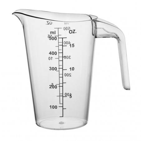 JARRO GRADUADO S/TAPA PC TRANSP 0.5 LTS PLMS-05AP