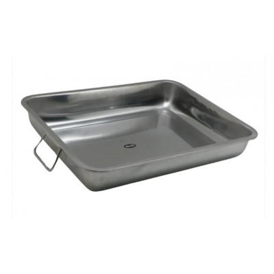 ASADERA RECT INOX 60X40X7CM 0.52MM C/ASAS ABA EC