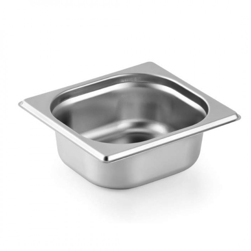 Depósito gastronorm 1/6 6.5cm acero inoxidable 0.5mm Chefnorm