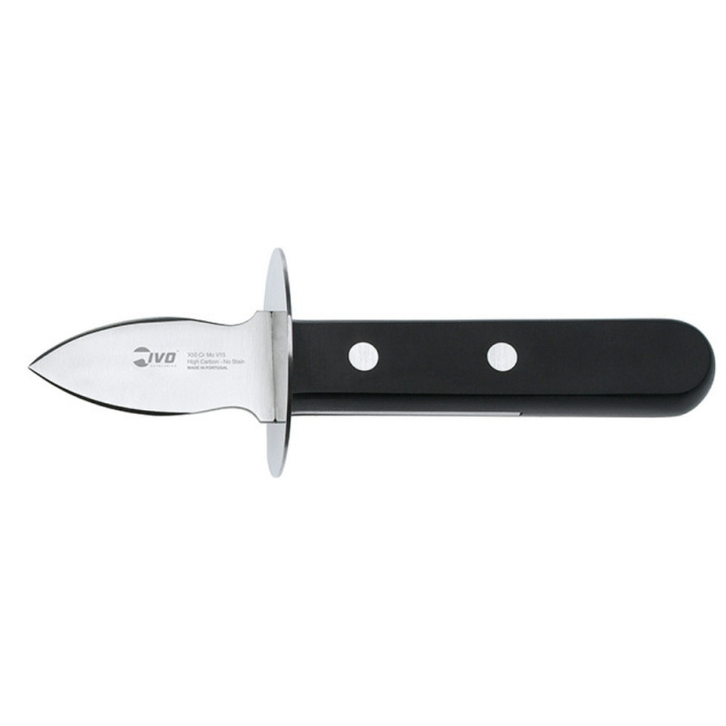 CUCHILLO OSTRAS 6CM NEGRO HOJA OVAL C/TOPE (ACCESORIES) IVO 51276.06.13