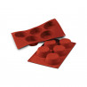 MOLDE MUFFIN EXTRA GRA BAJO SILICON TERRACOTA 5 CAVIDADES Ø81X32MM SILIKOMART SF024