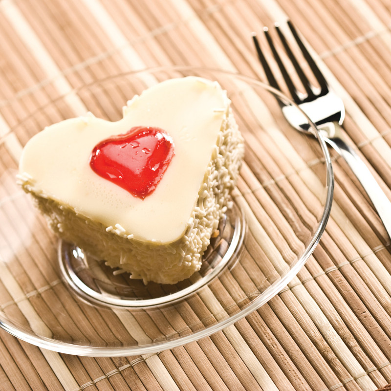 MOLDE CORAZON SILICON TERRACOTA 8 CAVIDADES Ø60X35MM SILIKOMART SF040