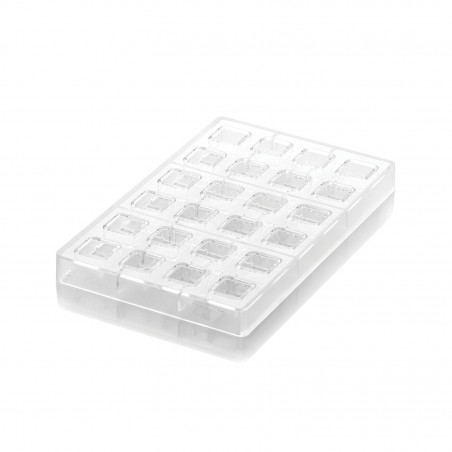 MOLDE BOMBONES CUBO INDIV (QUADRO 01 P) TRITAN 24 CAVIDADES 25X25X15MM SILIKOMART CH015