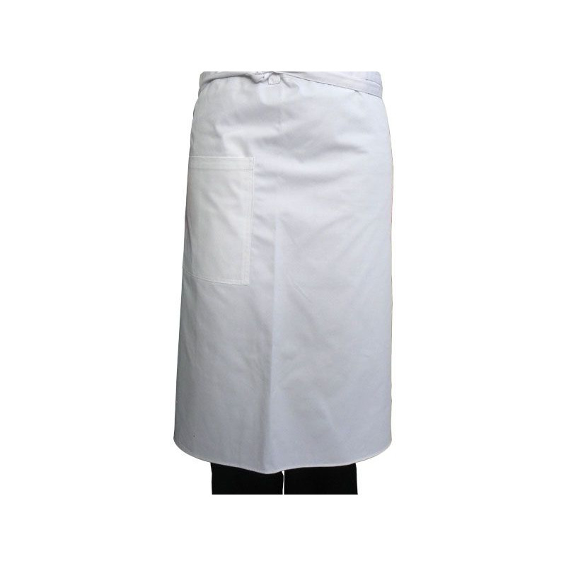 Mandil Chef Largo Blanco Con Bolsillo