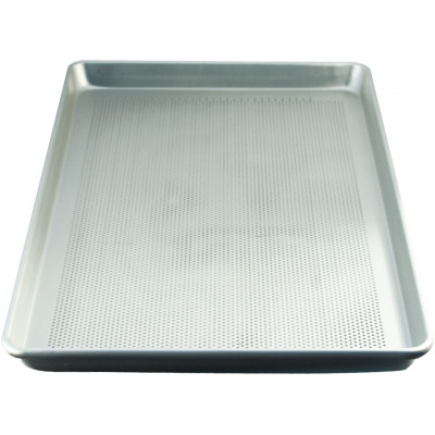 Bandeja horno perforada aluminio 60x40x2.5cm