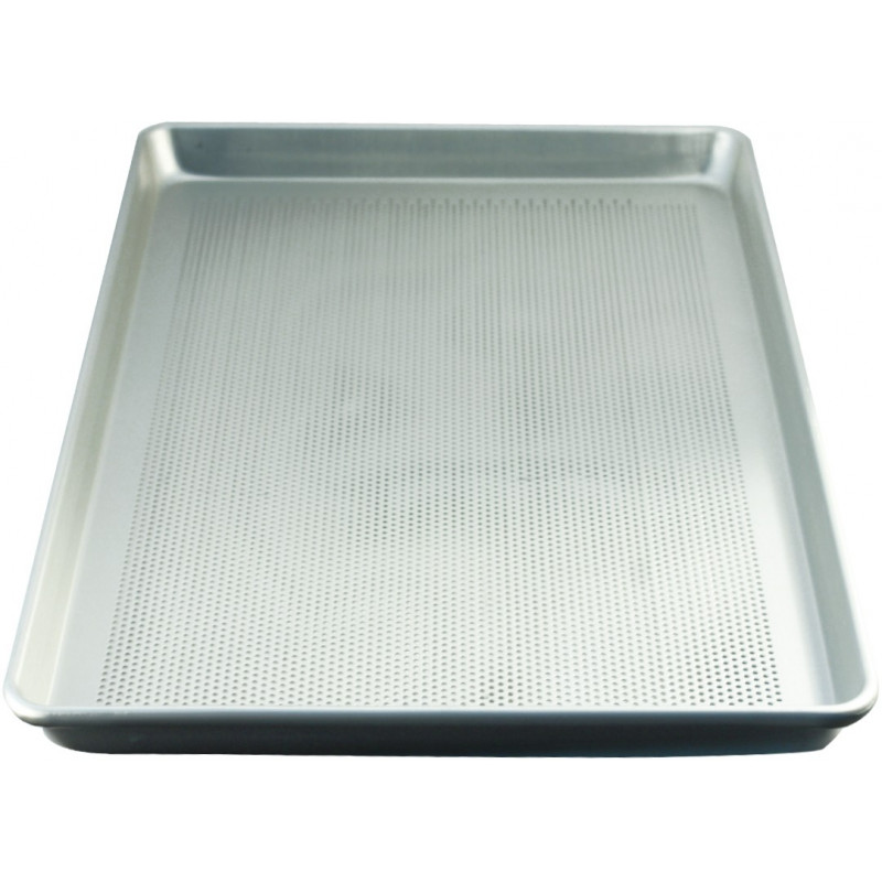 Bandeja horno perforada aluminio 60x40x2.5cm