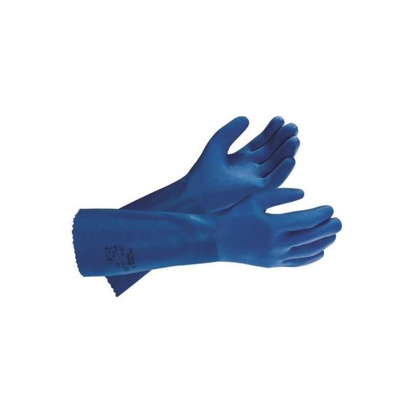 Guante Aseo Lavado,Quim,Cal Azul 50Cm 92203 M 2U Tucker