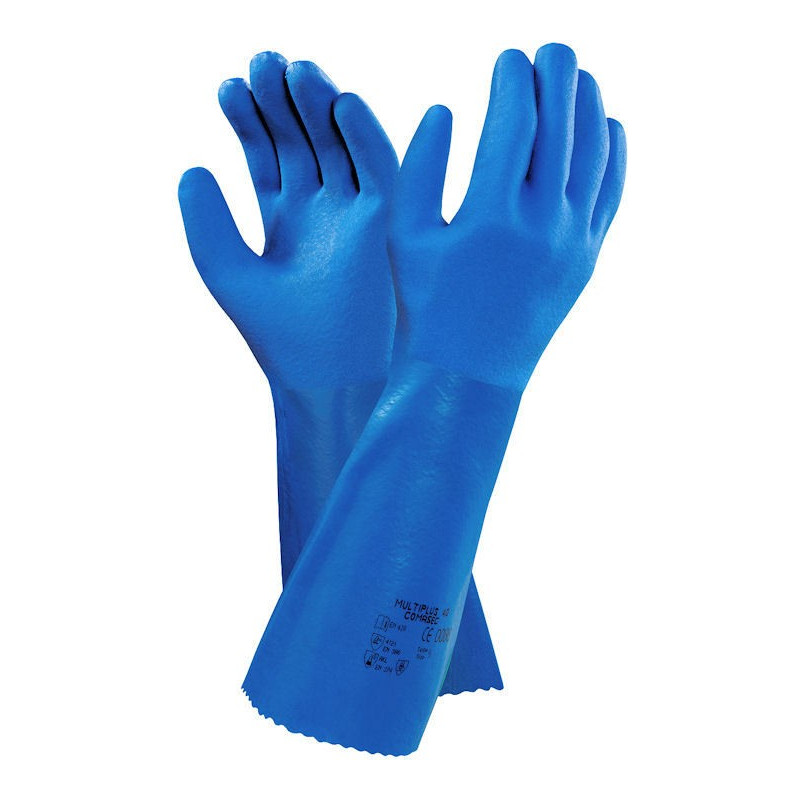 Guante Aseo Lavado,Quim,Cal Azul 50Cm 92203 M 2U Tucker