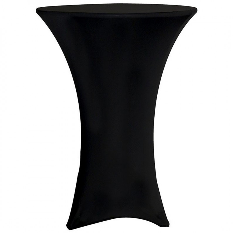 Funda W&L Negra Spandex Para Mesa Cocktail 80