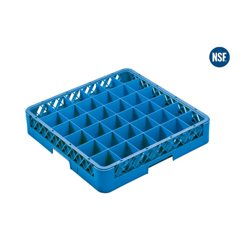 Rack plástico 36 compartimientos azul