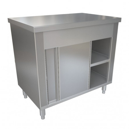 Mesón neutro puerta corrediza 90X60X85Cm Bc-Big Cook