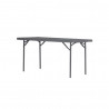 Mesa plástica gris plegable Zown 150x76cm