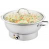 Chafing Rdo 3.8L Inox/Vid Ø30Cm 500W Elect