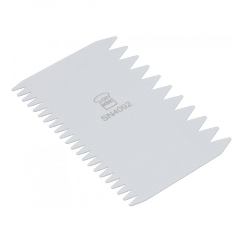 Peine Decoracion Cuadrado Dentado Polipro 11X8Cm