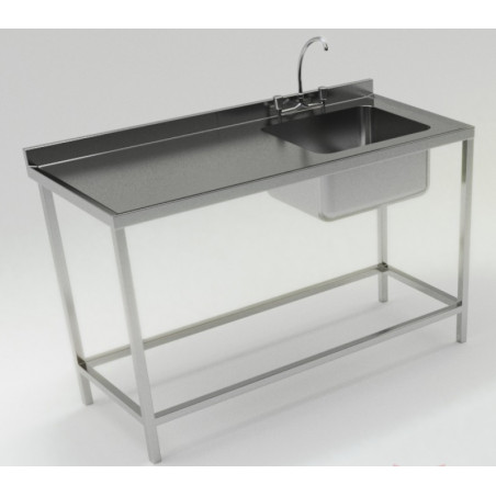 LAVAFONDO 1TZ S/I 140X60CM C/DESAGUE BC-BIG COOK