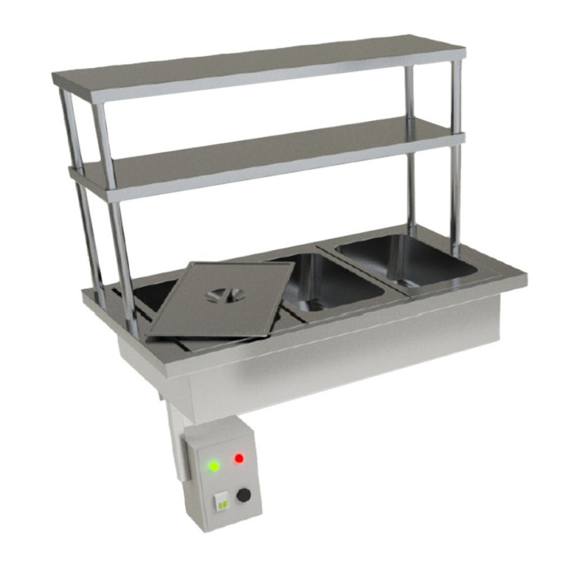 BAÑO MARIA DROP-IN 3GN C/REPISA EMBUTIDA ELECT BIG COOK